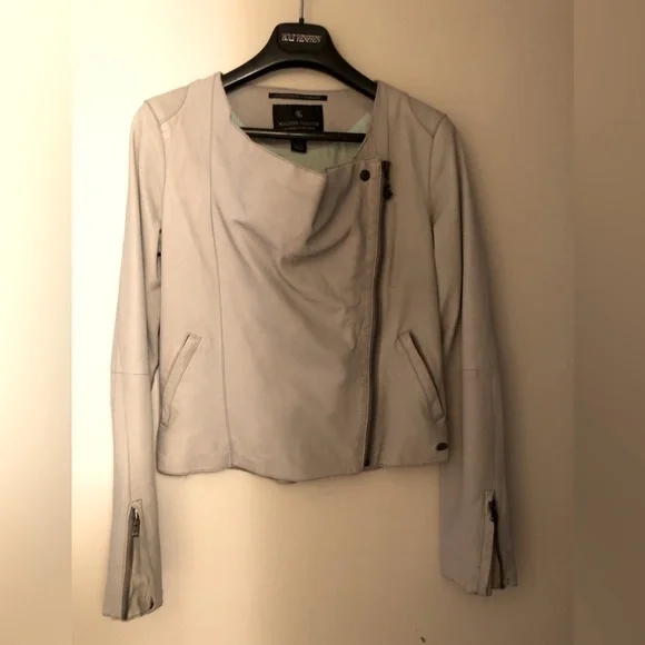 Maison Scotch mint leather jacket - Picture 2 of 16